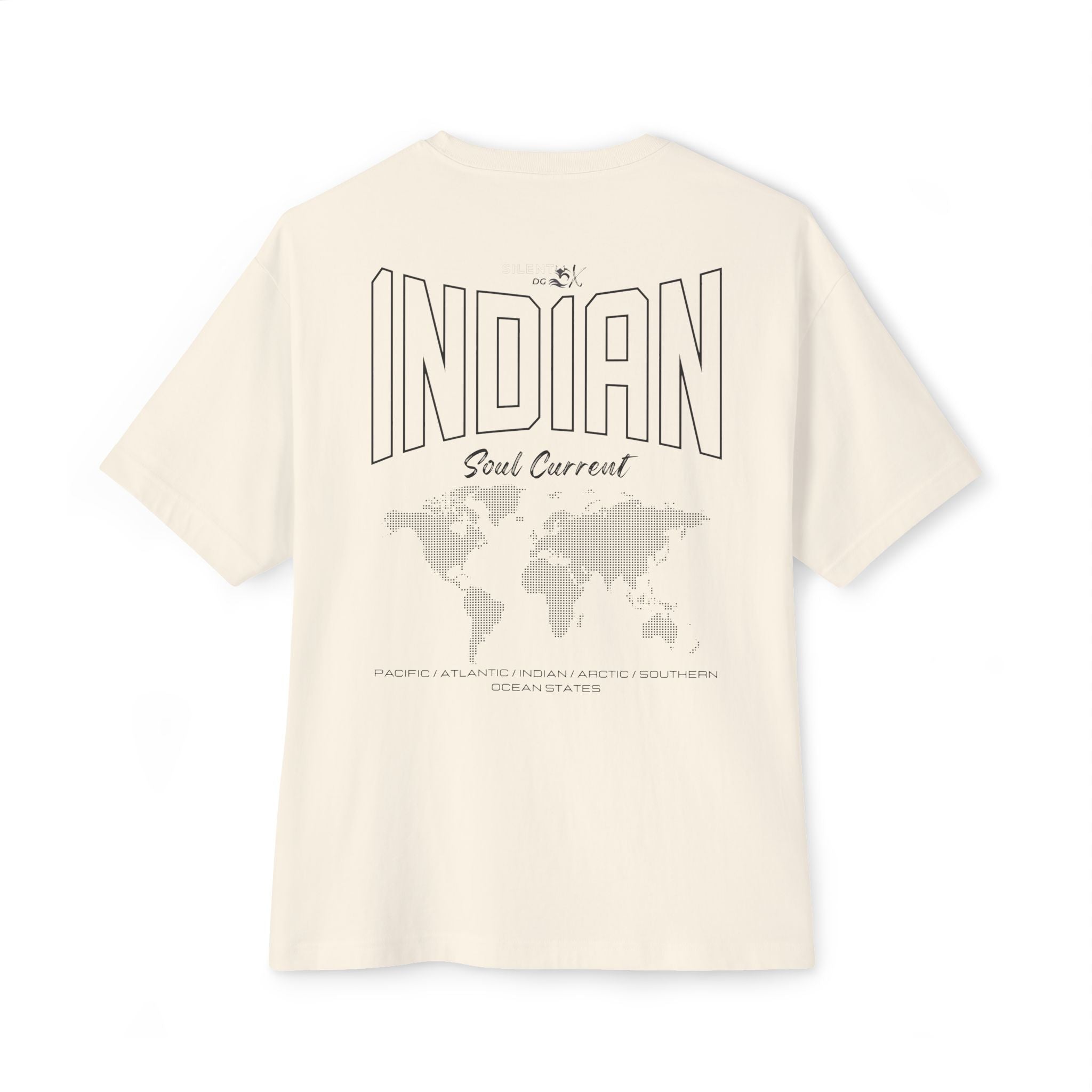 5-Oceans Collection Casual Streetwear Tee - Indian Ocean Soul Current