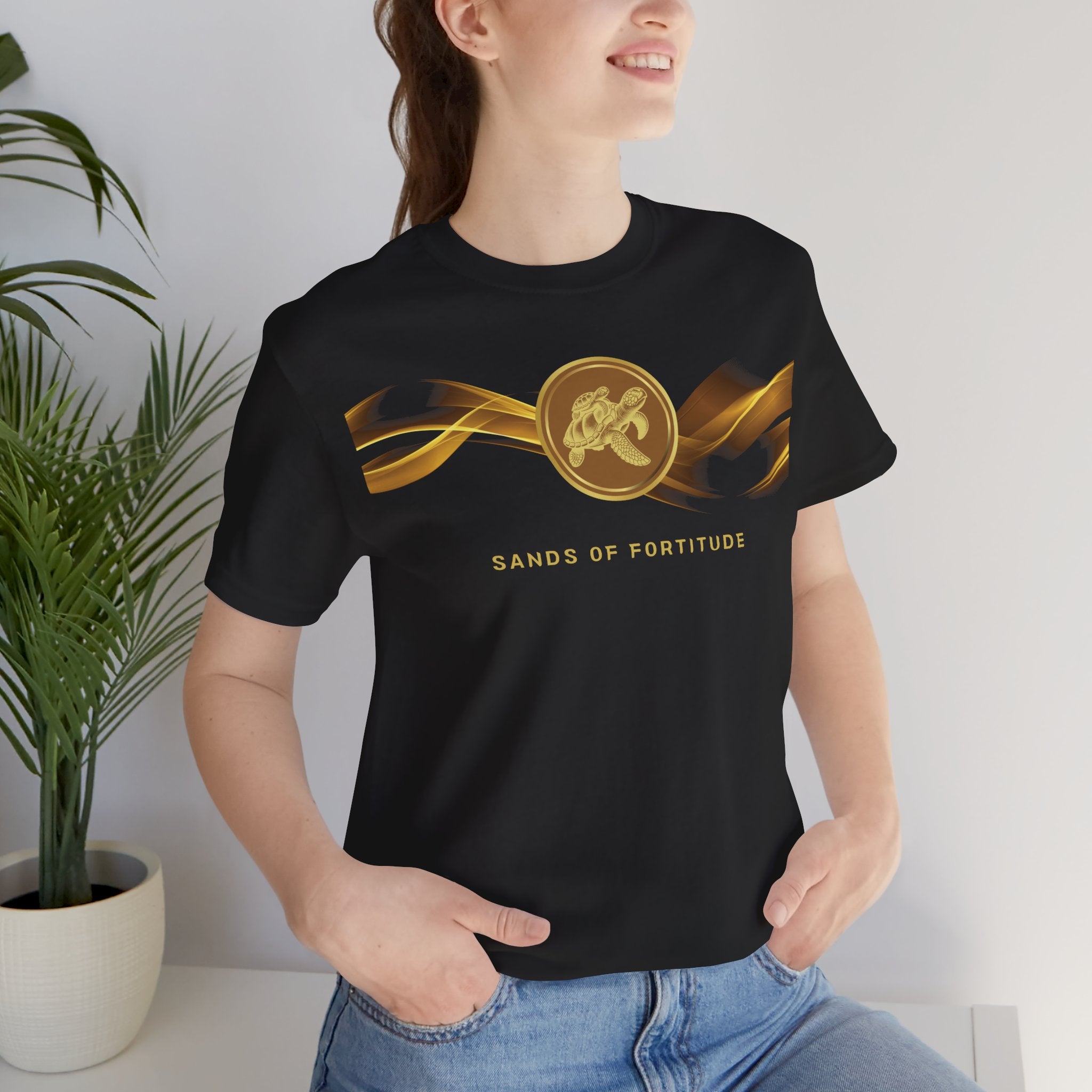Empowering T-shirt - Zen Turtle Collection Brown Fortitude