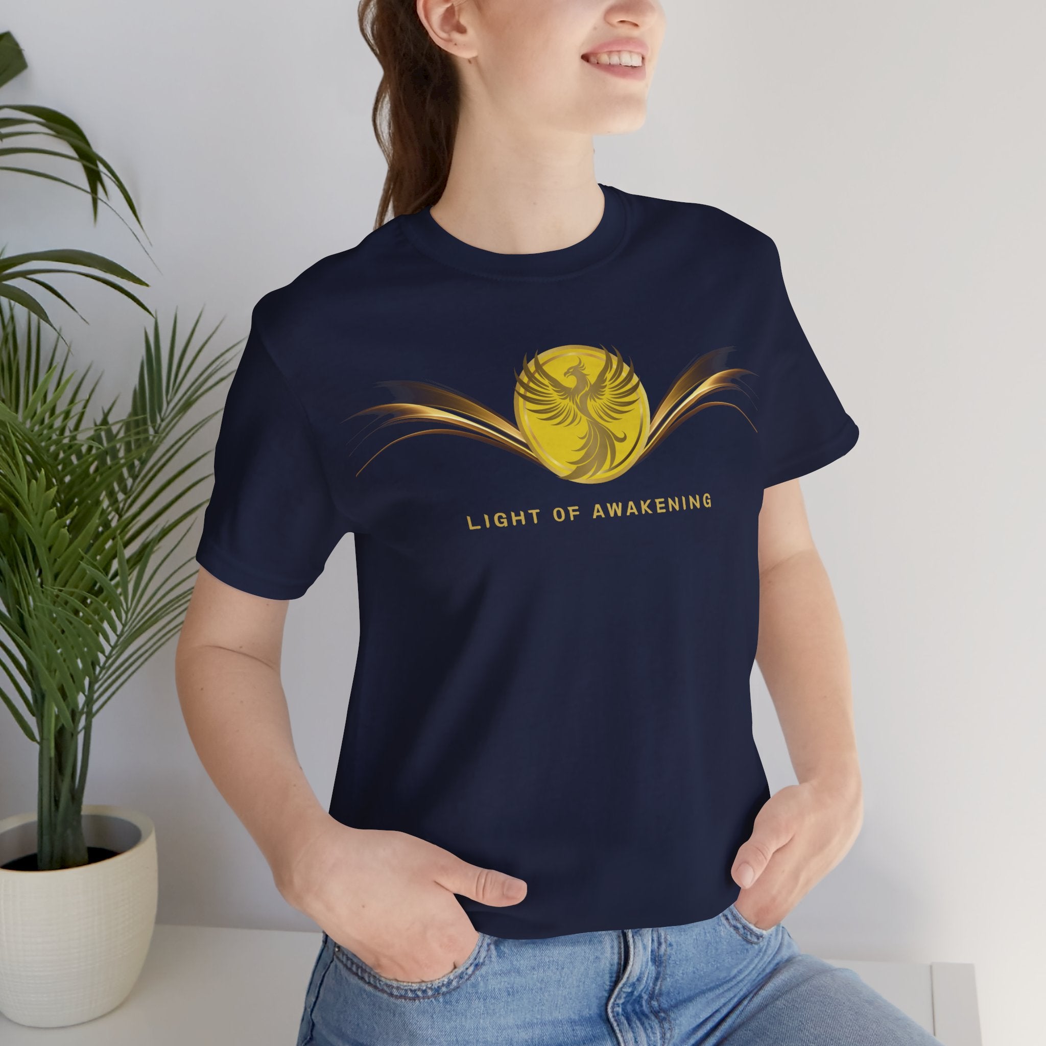 Empowering T-shirt - Zen Phoenix Collection Yellow Awakening