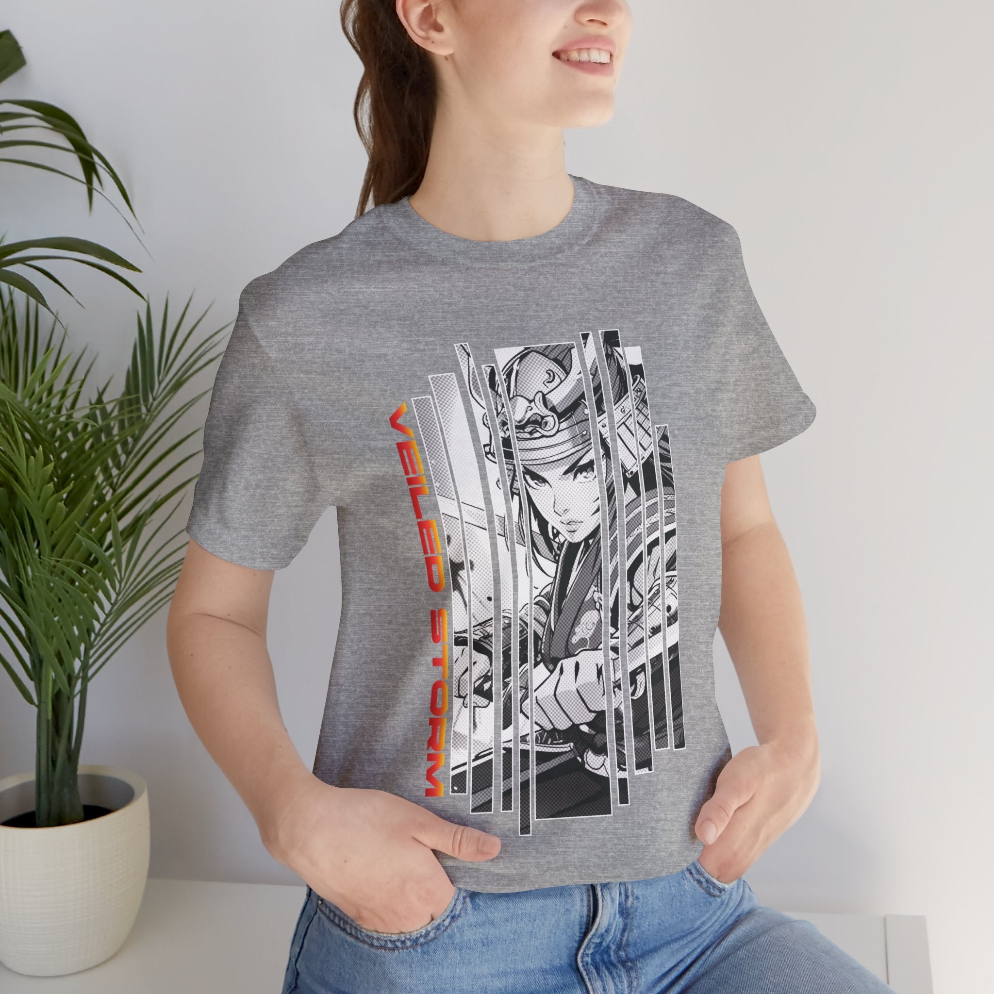 Anime Girl Warrior T-shirt - Veiled Storm