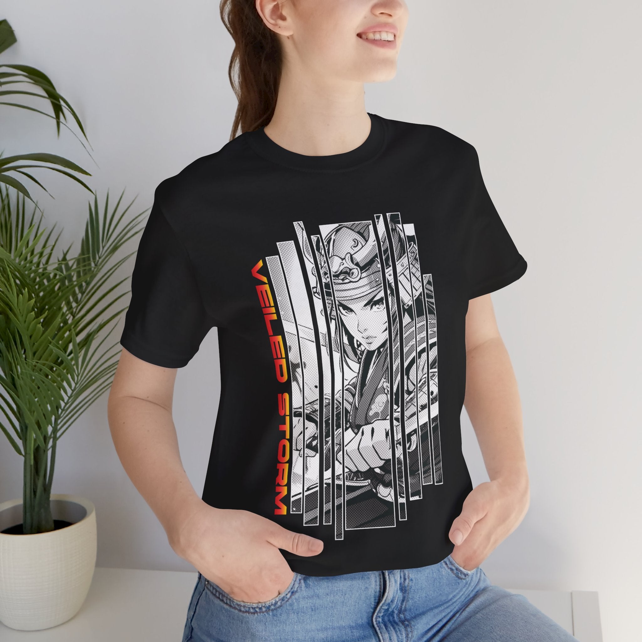 Anime Girl Warrior T-shirt - Veiled Storm
