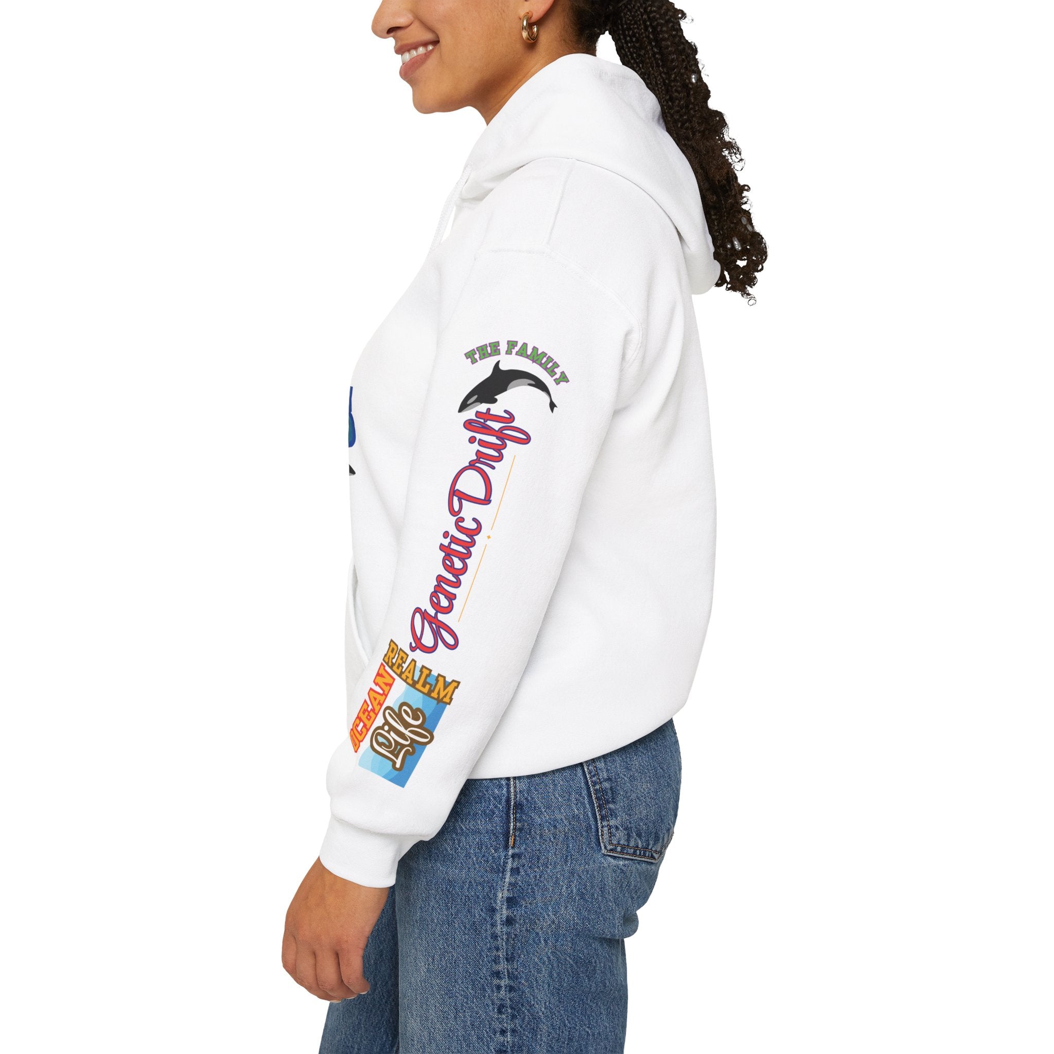 Ocean Marine Awareness Hooded Sweatshirt - Orcas & Dolphins