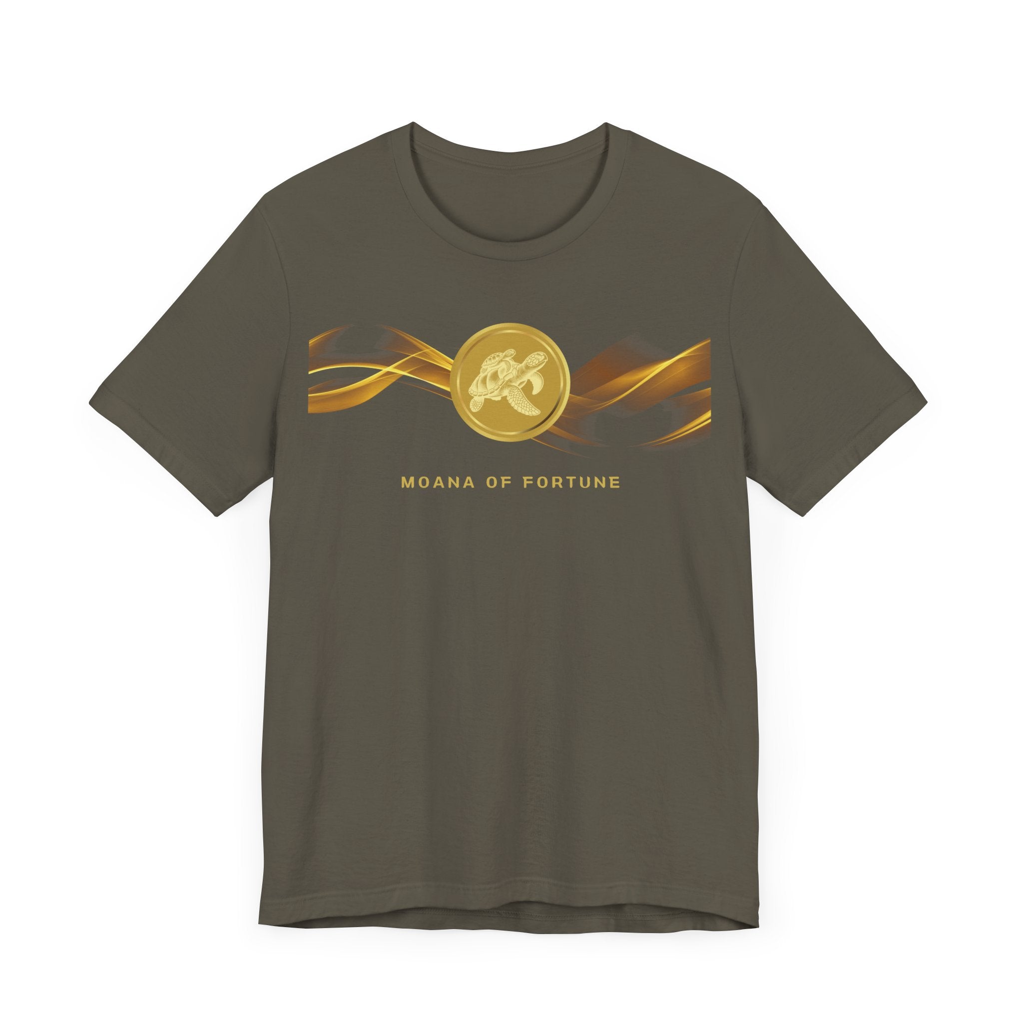 Empowering T-shirt - Zen Turtle Collection Gold Fortune
