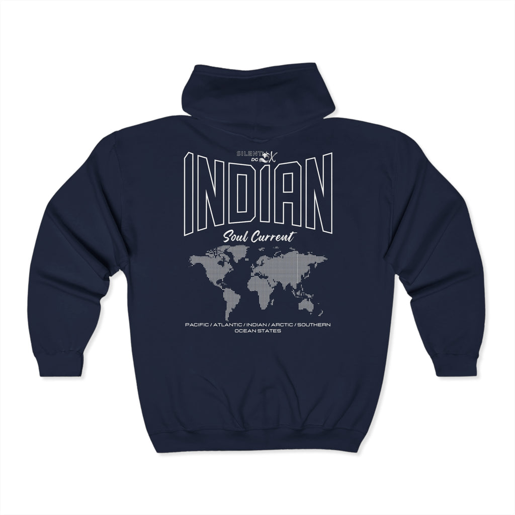 5 Oceans Hoodie Zipper Collection - Indian Ocean Soul Current