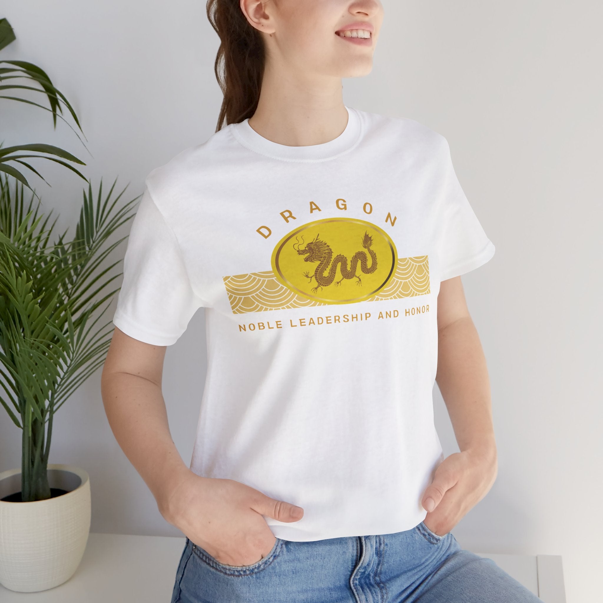 Empowering T-shirt - Zen Dragon Collection Yellow Noble