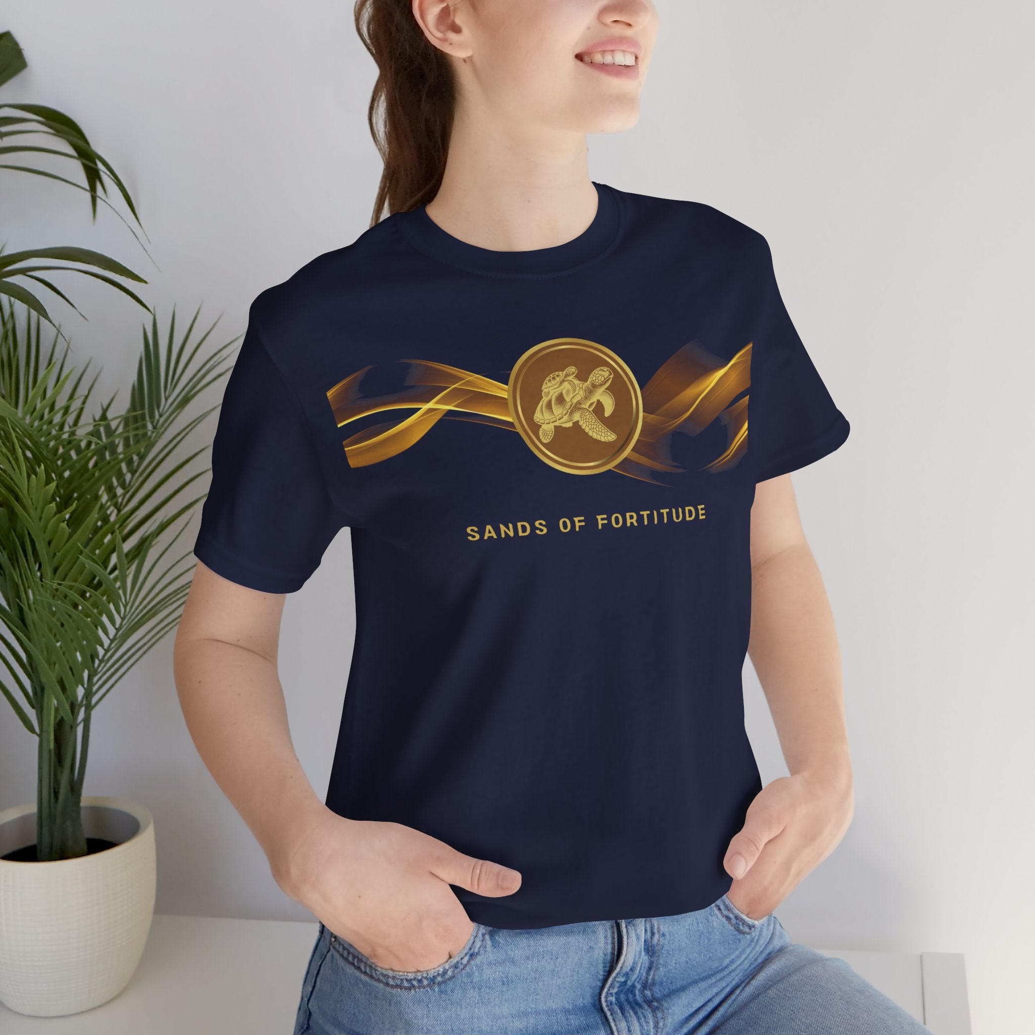 Empowering T-shirt - Zen Turtle Collection Brown Fortitude