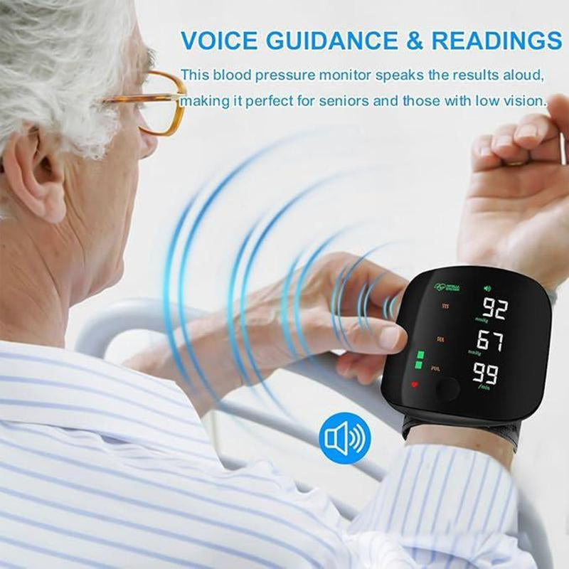 Wrist BP Monitor Touch Screen Display 99X2 Reading Memory Storage Adjustable Health Monitoring Cuff