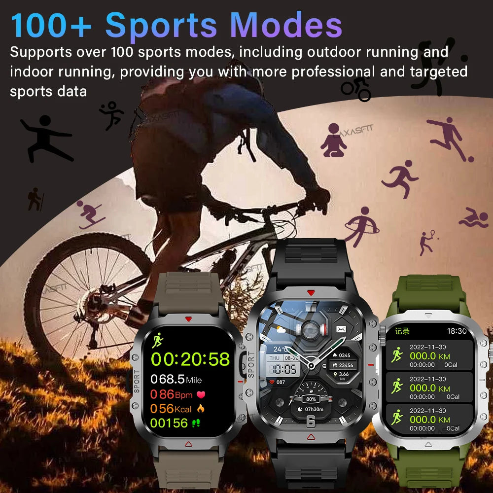 Outdoor Sports Smart 2.01 Inch HD LED Flashlight Bluetooth Men Women Holiday Gifts