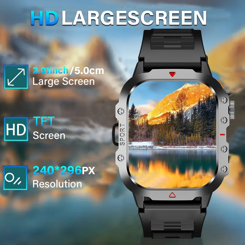 Outdoor Sports Smart 2.01 Inch HD LED Flashlight Bluetooth Men Women Holiday Gifts
