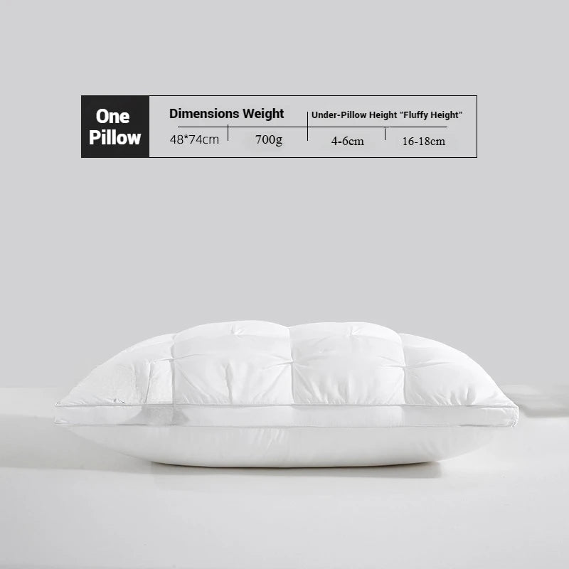 Comfortable Sleeping Pillows 5-Star Hotel Quality Three-Dimensional Soft Bilateral Washed Solid Color