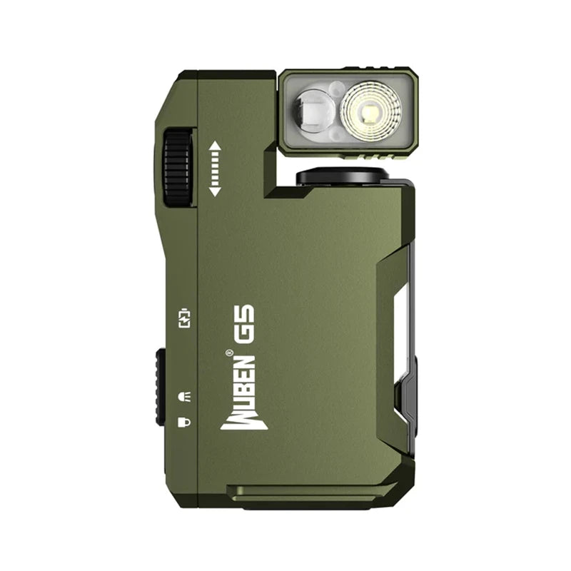 G5 EDC Flashlight 400Lumens Portable Light Waterproof Rotating Head Magnetic Tail Torch