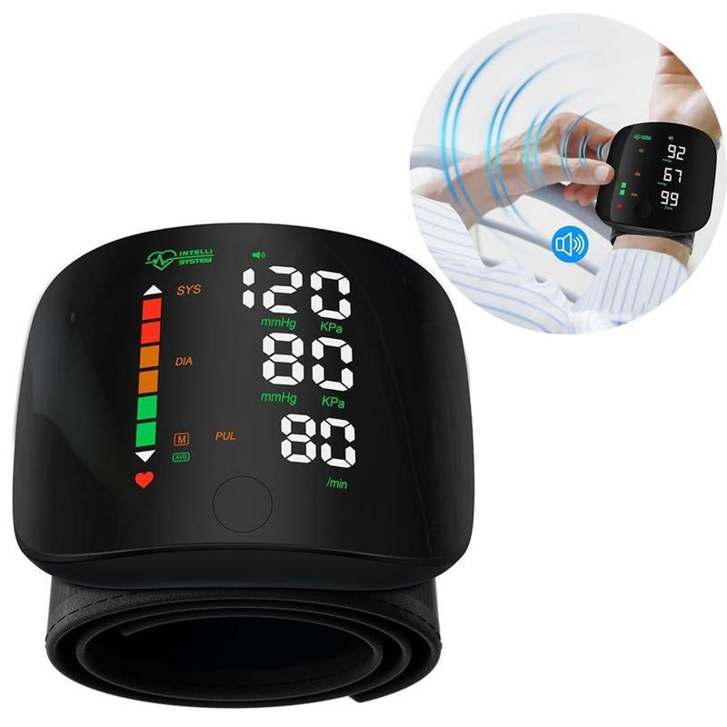 Wrist BP Monitor Touch Screen Display 99X2 Reading Memory Storage Adjustable Health Monitoring Cuff